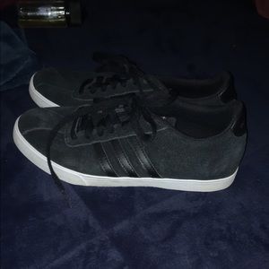NWOT Black Suede Adidas Shoes
